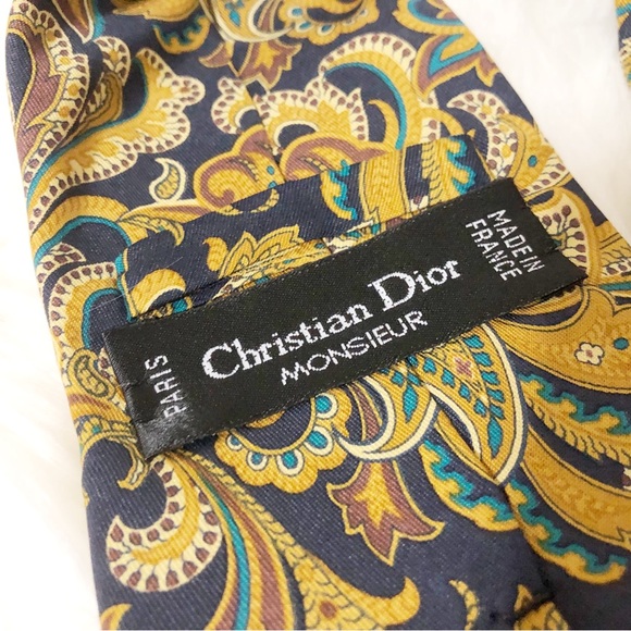 Authentic Christian Dior 100% Silk Tie Necktie For Men - Picture 4 of 5